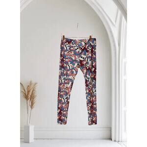 LuLaRoe Leggings Christmas SNOWMEN Maroon Red White Blue
